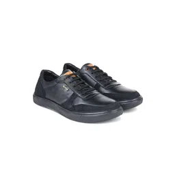 Zoom Shoes Men Textured Round Toe Lightweight Leather Sneakers-picture-39