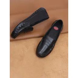 Zoom Shoes Women Round Toe Lightweight Leather Loafers-picture-18