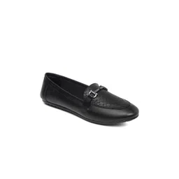 Zoom Shoes Women Textured Lightweight Comfort Insole Leather Horsebit Loafers-picture-16