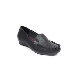 Zoom Shoes Women Textured Lightweight Comfort Insole Leather Loafers-picture-44