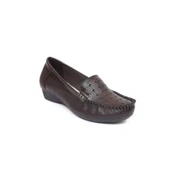 Zoom Shoes Women Textured Lightweight Comfort Insole Leather Loafers-picture-39