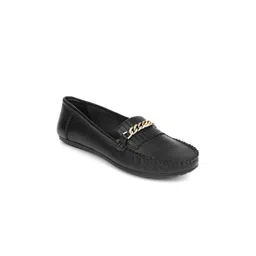 Zoom Shoes Women Textured Round Toe Lightweight Leather Loafers-picture-38