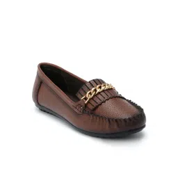 Zoom Shoes Women's Brown Casual Loafers image 2