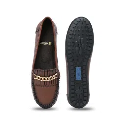Zoom Shoes Women's Brown Casual Loafers image 3