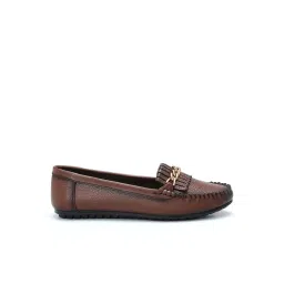 Zoom Shoes Women's Brown Casual Loafers image 1