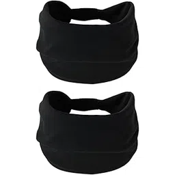 zoomella 2Pcs Outdoor Headband Comfortable Hair Band Wrap for Running Workout Fitness Black-picture-16