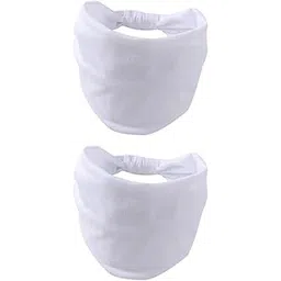 zoomella 2Pcs Outdoor Headband Comfortable Hair Band Wrap for Running Workout Fitness White-picture-40