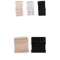 ZOOMELLA 5pcs Elastic Hook Bra Extension Bra Extender Strap 2,4 Hooks Black White|Other Women's s| Other Womens s-picture-20
