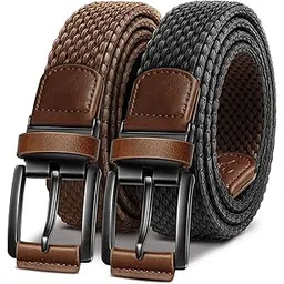 zoro united Stretchable Reversible Braided Woven Fabric Belt for Men and Women, Fits on upto 36 inch waist size-picture-31