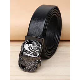 ZORO Men Black Elephant Textured PU Belt-picture-25