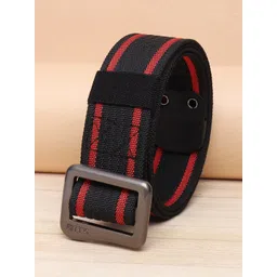 ZORO Men Black Striped Belts-picture-40