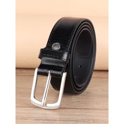 ZORO Men Black Textured Belt-picture-34
