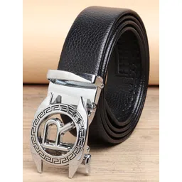 ZORO Men Black Textured PU Belt-picture-18