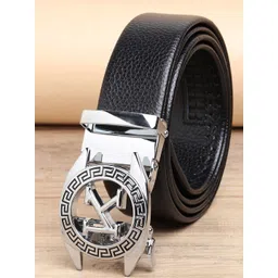 ZORO Men Black Textured PU Belt-picture-20