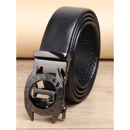 ZORO Men Black Textured PU Belt-picture-23