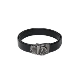ZORO Men Black Textured PU Belt image 5