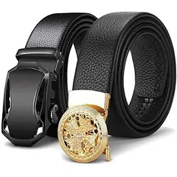 zoro Men's Vegan Leather Belts Combo | Pack of 2-picture-31