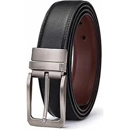 zoro Reversible PU Leather Belt for Men, Formal, Black/Brown, TX-01-picture-14