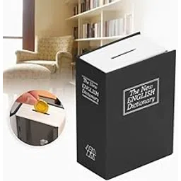 Zorzel Dictionary Diversion Book Safe with Key Lock, Dictionary Storage Box for Cash Safe Hidden, Money Hiding Box, Secret Portable Metal Compartment Safe - (1 pc, Multicolor)-image-3