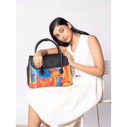 ZOUK Abstract Printed Structured Handheld Bag-picture-33