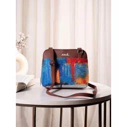 ZOUK Abstract Printed Structured Sling Bag-picture-12