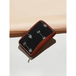 ZOUK Black Printed Zip Around Wallet for Women-picture-40