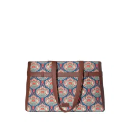 ZOUK Blue Printed Large Laptop Tote Handbag-picture-29