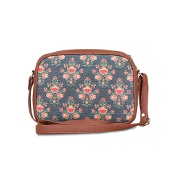 ZOUK Blue Printed Small Cross Body Bag-picture-33