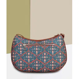 zouk Blue Women Shoulder Bag 100% PeTA Approved Vegan Leather Space Blue Printed Shoulder Bag For Women-picture-13