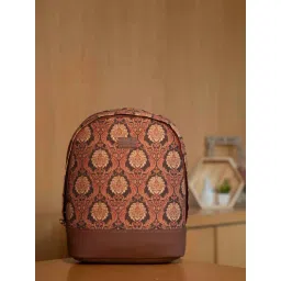 ZOUK Dome Daypack Brown Printed Mini Backpack-picture-28