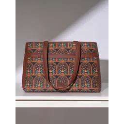 ZOUK Ethnic Motifs Printed Oversized Structured Shoulder Bag-picture-35