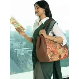 ZOUK Ethnic Motifs Printed Structured Shoulder Bag Up to 16 inch-picture-20