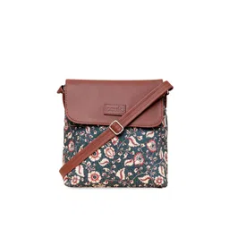 ZOUK Floral Printed Structured Sling Bag-picture-38