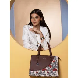 ZOUK Floral Printed Structured Tote Bag-picture-16