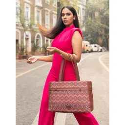 ZOUK Geometric Printed Oversized Shopper Shoulder Bag-picture-28