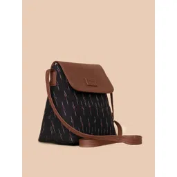 ZOUK Ikat Printed Structured Sling Bag-picture-20