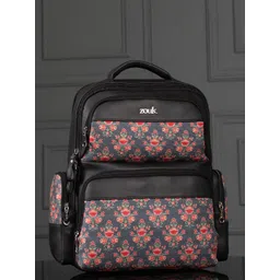 ZOUK Mughal Garden Unisex Floral Printed Padded Vegan Leather Backpack-Up to 16 inch-picture-35