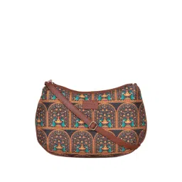 ZOUK Multicolor Printed Medium Sling Handbag-picture-18