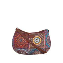 ZOUK Multicolor Printed Medium Sling Handbag-picture-10