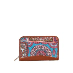ZOUK Multicolor Printed Zip Around Wallet for Women-picture-22