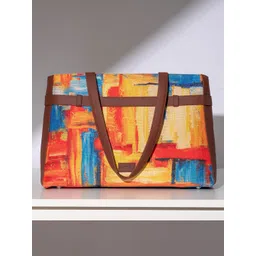ZOUK Printed Structured Tote Bag-picture-24