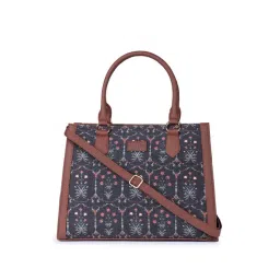 ZOUK Taj Guldasta Classic Black Printed Medium Handbag-picture-33