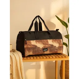 ZOUK Unisex Abstract Printed Duffel Bag With Detachable Shoulder Strap and Handles-picture-16