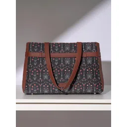 ZOUK Women Ethnic Motifs Printed Shopper Leather Tote Bag-picture-35