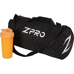 zpro Gym and Travel Duffle Bag with Soft Shoulder Strap, Extra Strong Durable Zips, Water Resistant (Black)-picture-34