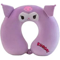 ZQBIEE Kids Kuromi U-Shaped Travel Pillow Neck Support for Boys and Girls Neck and Shoulder Pain Relief and Travel for Car, Train, and Airplane (Pack of 1, Purple)-picture-55