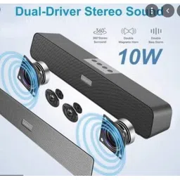 ZSIV Dj Bass Bar Studio Bluetooth Soundbar Moviebar Party Light With High Powerful Sound Quality With Powerful Bass D Card,Aux,Pendrive, ,Calling Supported Speaker Music has the power to invoke feel-good types of feelings in a person. You can experience these feelings by listening to songs from different regions and countries on this speaker. It is compact and lightweight. You can even wirelessly connect a compatible device to it via Bluetooth, and sink in the tunes of your favourite artists. You can also connect devices via the USB port and AUX port. To top it off, it also comes with an LED display. 10 W Bluetooth Laptop/Desktop Speaker-picture-40