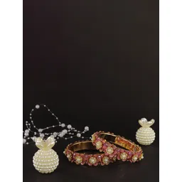 ZULKA Set Of 2 Cubic Zirconia-Studded Bangles-picture-27