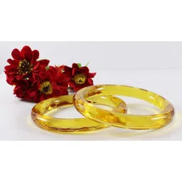 ZULKA Set Of 2 Glass With Diamond Cut Pattern Shape Premium Kada Bangles-picture-30