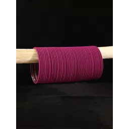 ZULKA Set of 48 Simple Matte Finish Plain Metal Bangles-picture-41